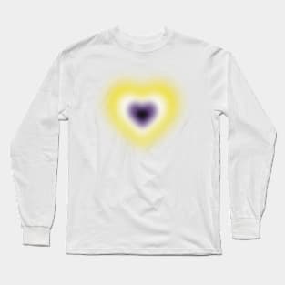 Non binary/Nb blurry heart Long Sleeve T-Shirt